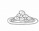 Coloring Pages Cookie Cookies Plate Kids Chip Chocolate Choose Board Crunch sketch template