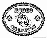 Mutton Bustin Coloring Rodeo Pages Buckle Belt sketch template
