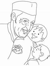 Nehru Jawaharlal Chacha Template sketch template