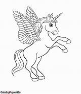 Unicorn Pegasus Einhorn Kleurplaat Ausmalen Pferd Ausmalbild Unicorns Mit Kleurplaten Eenhoorn Coloringpages Colouring Vleugels Licorne Flügel Getdrawings Cheval Unicornio Malvorlage sketch template