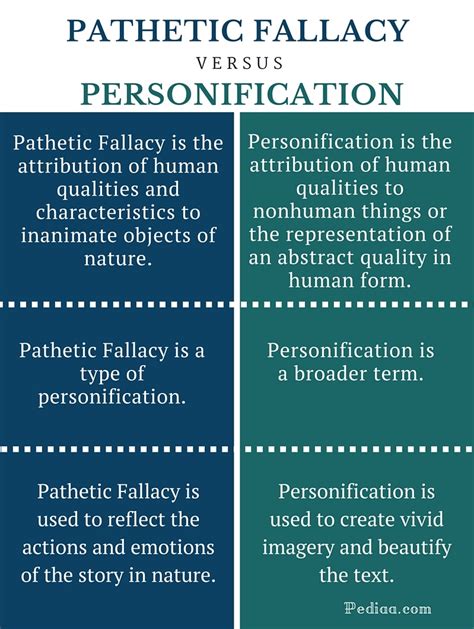 Difference Between Pathetic Fallacy And Personification
