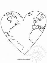 Heart Earth Map Coloring Reddit Email Twitter Coloringpage Eu sketch template
