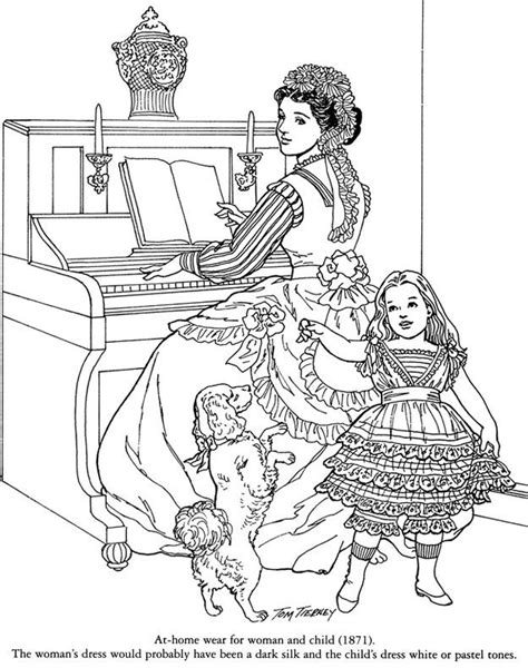 victorian fashions coloring book   dover publications lovely