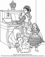 Coloring Pages Victorian Dover Book Adult Fashion Fashions Publications Doverpublications Sheets Welcome Printable Colouring Christmas Ladies Print sketch template