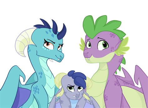 2623884 safe artist moccabliss princess ember spike oc oc onyx