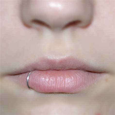 Faux Lip Ring Silver Plated Fake Lip Ring Lip Hoop Lip Cuff Clip