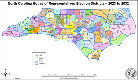 north carolina state house  representatives districts map