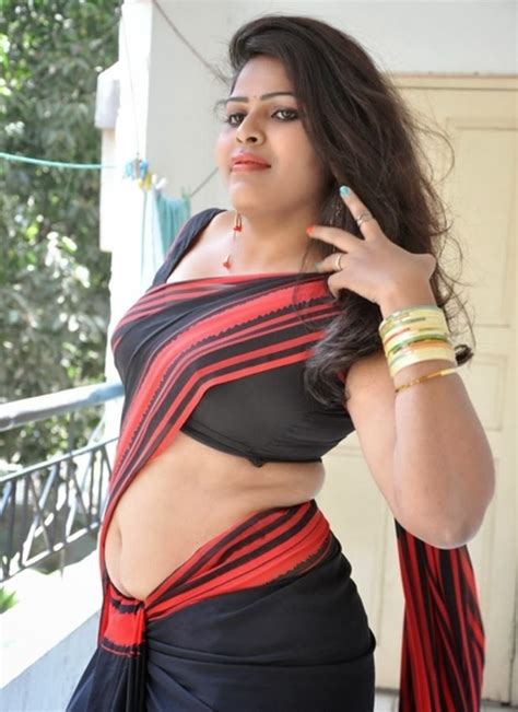Sitara Telugu Model Hot Saree Picture Shiner Photos