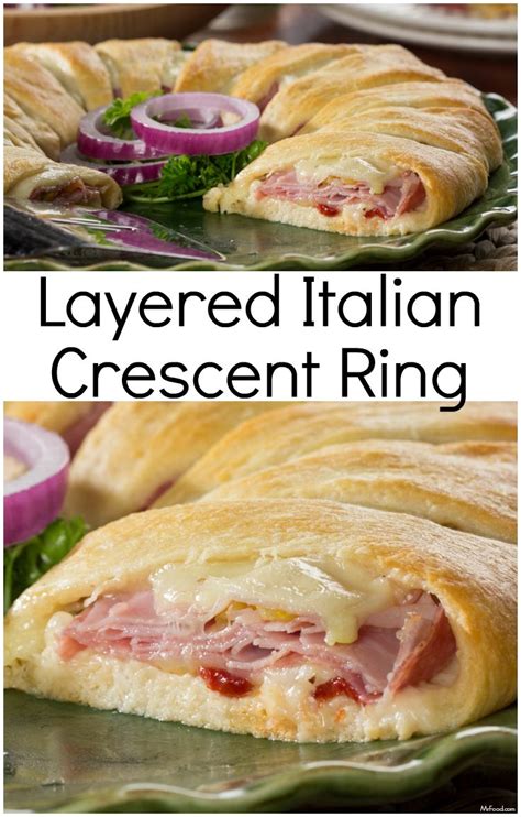 layered italian crescent ring recipe crescent recipes