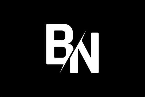 monogram bn logo graphic  greenlines studios creative fabrica