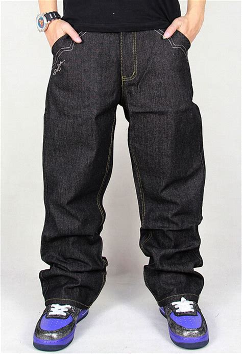 wholesale wholesale jeans men baggy black casual rap jeans loose pants hip hop loose style hip