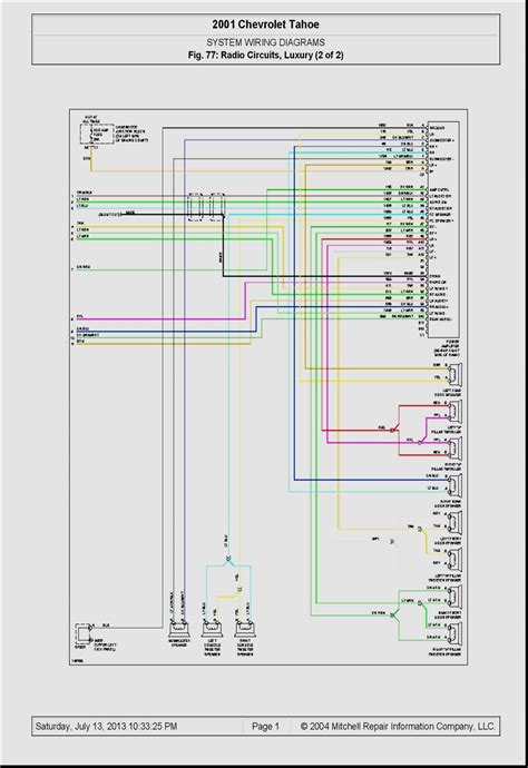 chevy tahoe stereo wiring diagram