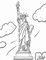 Liberty Statue Coloring Pages Drawing Printable Book Clipart Template Lady Kids Pdf Drawings Coloringcafe Library Colouring Cliparts Paintingvalley People Choose sketch template