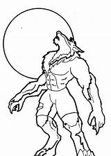 Werewolf Coloring Pages Wolf Scary Halloween Howling Printable Drawing Kids Print Lobisomem Colorir Desenhos Easy Face Moon Para Desenho Do sketch template
