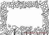 Coloring Frame Frames Pages Flower Flowers Therapy Clipart Clipartbest Color Sharma Swati sketch template