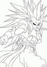 Goku Ssj4 Dbz sketch template