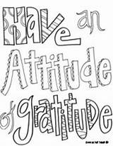 Coloring Pages Quotes Quote Attitude Gratitude Colouring Printable sketch template