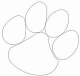 Paw Clemson Coloring Tiger Print Pages Dog Footprint Draw Cougar Drawing Football Template Tigers Printable Sketch Getdrawings Getcolorings Bear Stencil sketch template