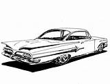 Car Impala Lowrider Coloring Drawing Drawings Pages 1960 64 Sketch Truck Cars Porterfield Jim Chevrolet Clipart Chevy 59 Pencil Low sketch template