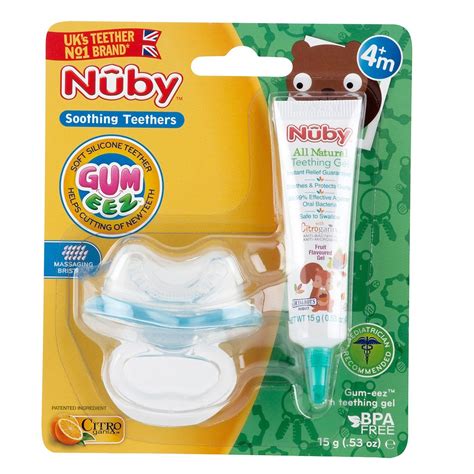nuby baby child  natural teething gel  bpa  teether