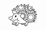 Mandala Hedgehog Menu sketch template