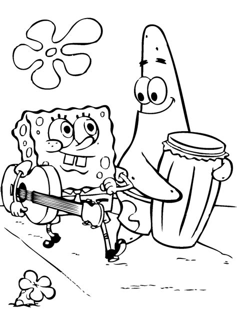 spongebob squarepants baby coloring pages