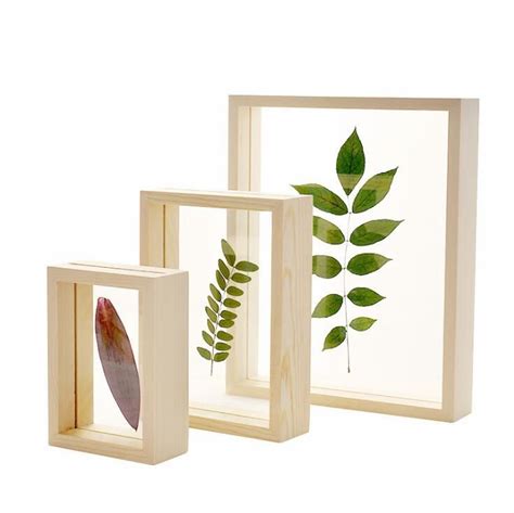 8x10 Inch Natural Wood Color Double Sided Glass Picture Frame Find
