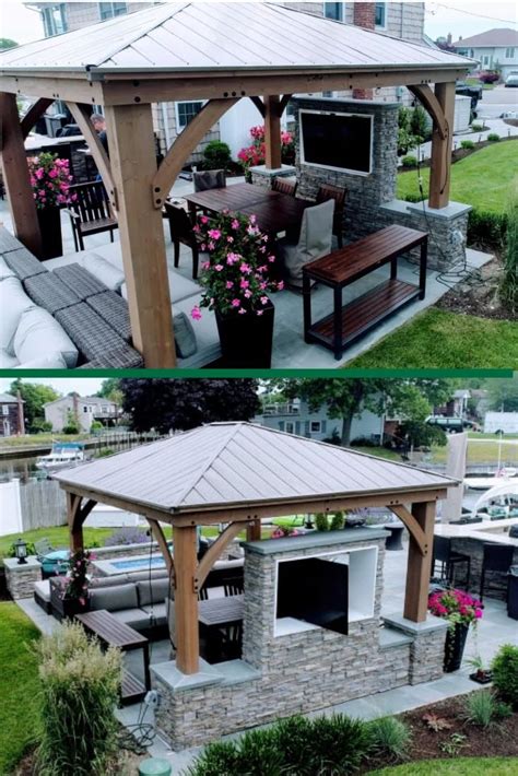check   incredible outdoor entertainment area  chris  created  yardistrys