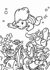 Underwater Lilo Scene sketch template
