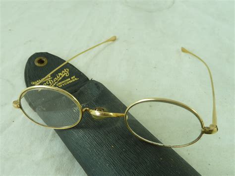 Victorian Edwardian Rolled Gold Spectacles Oval Lens Reading Glasses