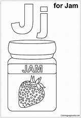 Letter Pages Jam Coloring Color Kids Alphabet sketch template