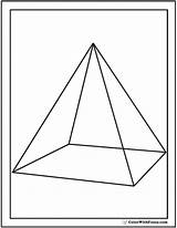 Pyramid Coloring Shape Pages Color Square Pyramids Template Squares Base Circles Colorwithfuzzy Print sketch template