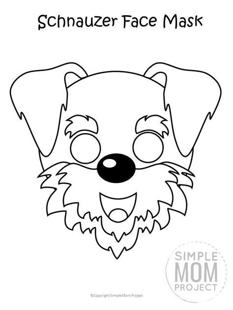 dog face mask templates puppy coloring pages dog face dog template