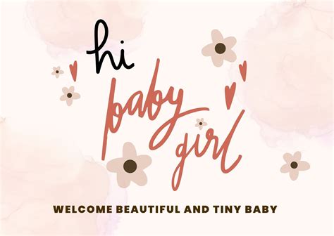printable card baby girl printable cards