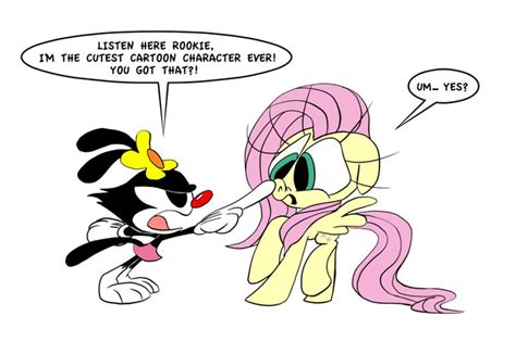 Fluttershy And A Dot By Joeywaggoner On Deviantart Animaniacs