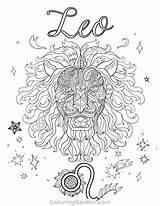 Leo Coloring Pages Adult Coloringgarden Printable Zodiac Colouring Sheets Print Pdf Signs Book Description Drawing Drawings sketch template