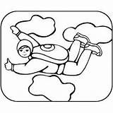 Coloring Pages Skydiving Diving Sky Getcolorings Thumbs sketch template