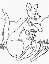 Kanga Winnie Pooh Coloring Pages Kids sketch template
