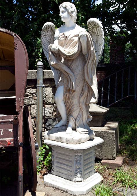 set   marble angel statues  bases  sale  stdibs