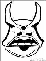 Mask Coloring Ninja Pages Masks Horned Template Print Fun sketch template