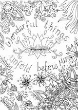 Mindfulness Colouring Mindful Whitesbelfast Wellbeing Affirmation sketch template
