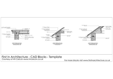 free cad blocks roof details first in architecture