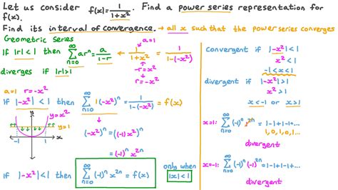 question video finding  power series   function  identifying  interval