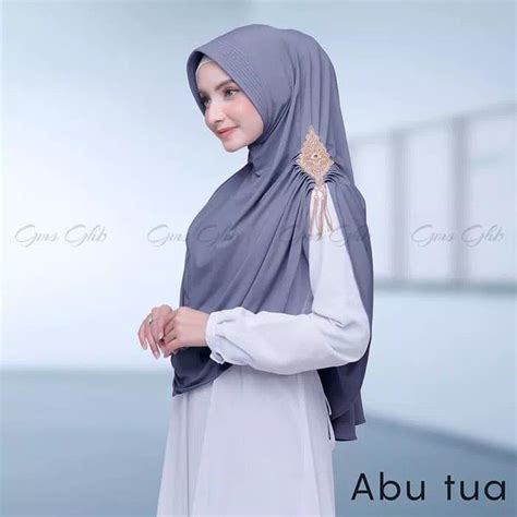 bergo renda zerin hijab bergo syari  pad busa antem  variasi