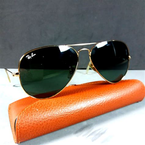 ray ban rb 3025 58 14 aviator large metal gold sunglasses w original