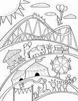 Carnival Coloring Pages Printable Circus Sheets Kids Museprintables Drawings Color Drawing Crafts Print Printables Adult Easy Activities Cute Theme Games sketch template