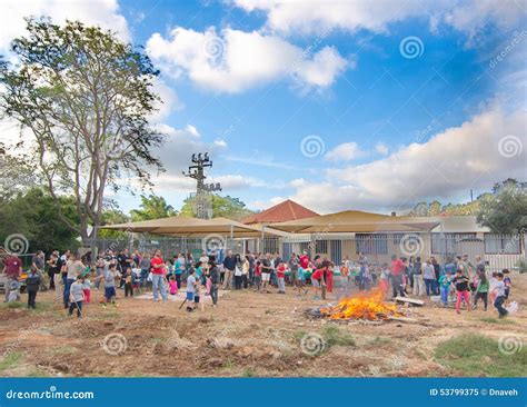 lag baomer bonfires  israel editorial image image  camp light