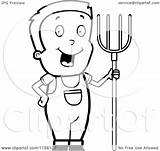 Farmer Boy Coloring Cartoon Clipart Pitchfork Microphone Thoman Cory Outlined Vector Pages Template Getdrawings Getcolorings sketch template