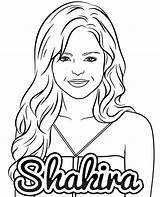 Coloring Shakira Pages Singers Pop Star Topcoloringpages Print Printable sketch template