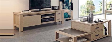 salon avec meuble en bois